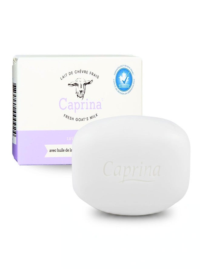 Caprina by Canus Caprina Fresh Goat’s Milk Bar Soap, LAVENDER, 5 oz (141 g), Pack of 1, Moisturizing Goat Milk Soap Bar with Vitamins A, B2, B3 - Image 1